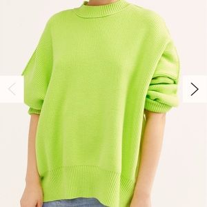 Bright Lime Free People Easy Street Tunic LG